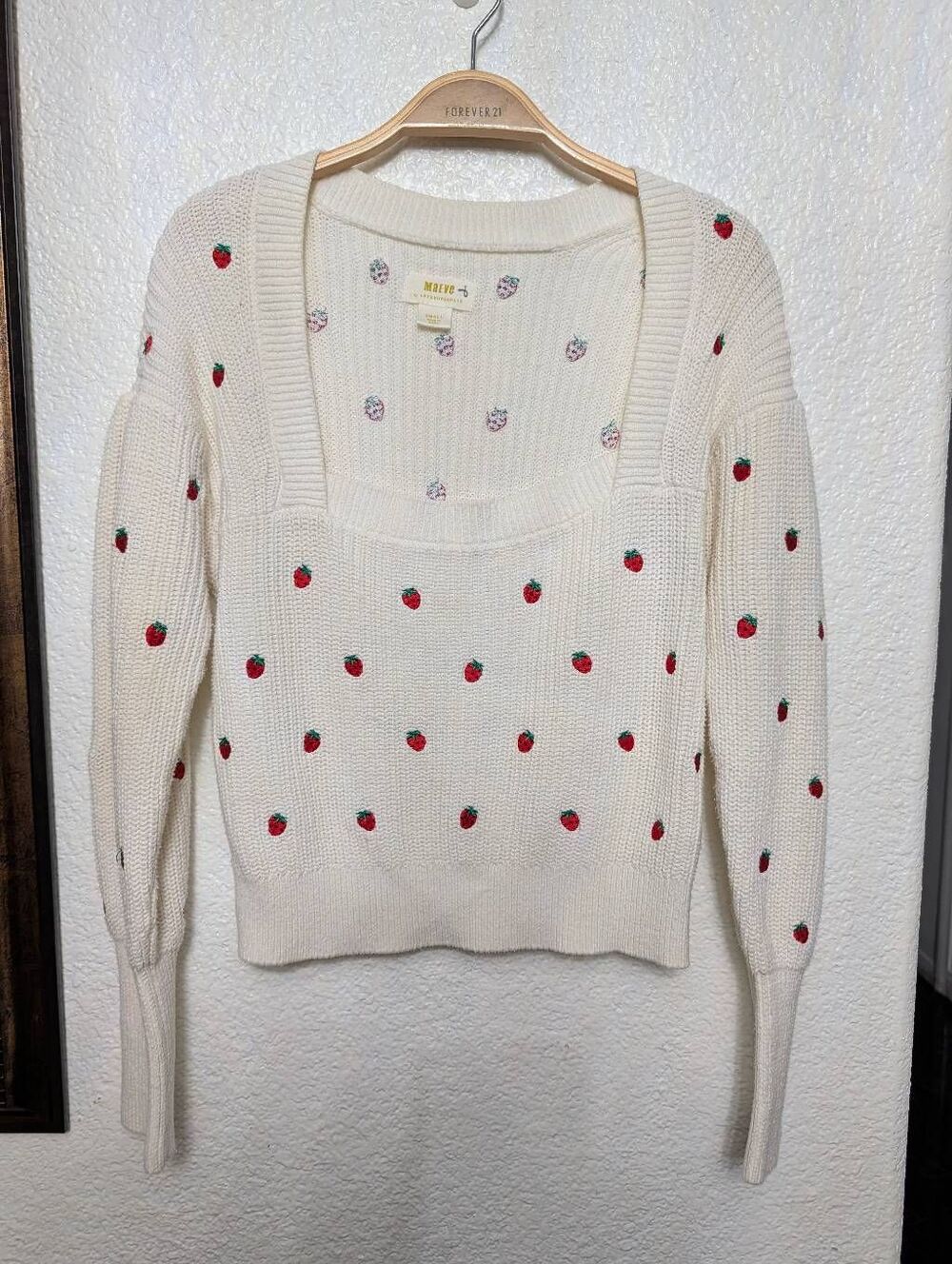 Maeve by anthropology strawberry sweater